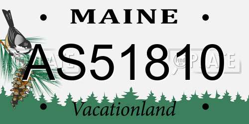 AS51810 Maine License Plate