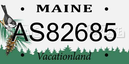AS82685 Maine License Plate