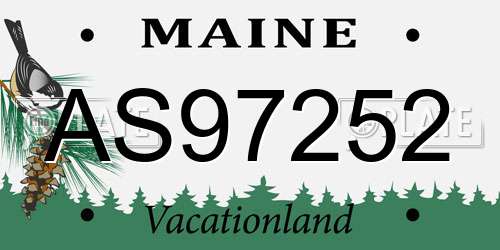 AS97252 Maine License Plate