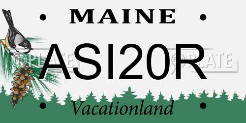 ASI20R Maine License Plate