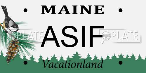 ASIF Maine License Plate