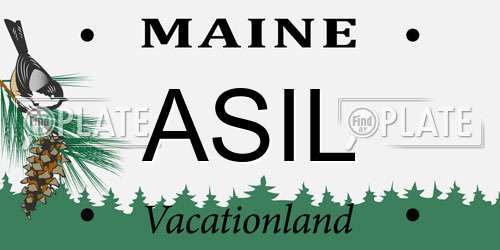 ASIL Maine License Plate