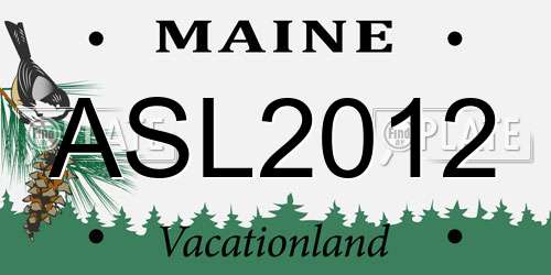 ASL2012 Maine License Plate