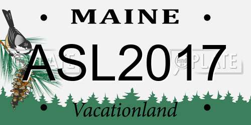 ASL2017 Maine License Plate