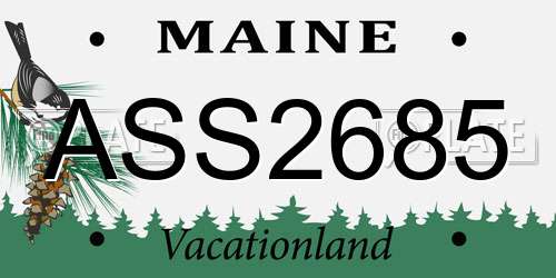 ASS2685 Maine License Plate