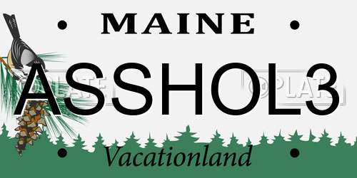 ASSHOL3 Maine License Plate