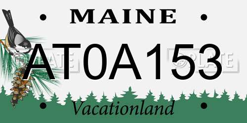 AT0A153 Maine License Plate