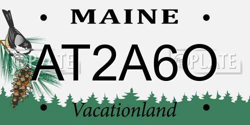 AT2A6O Maine License Plate