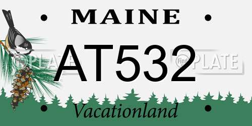 AT532 Maine License Plate