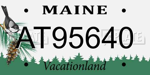 AT95640 Maine License Plate