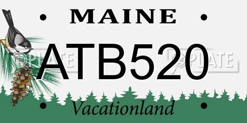 ATB520 Maine License Plate