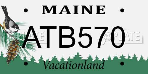 ATB570 Maine License Plate