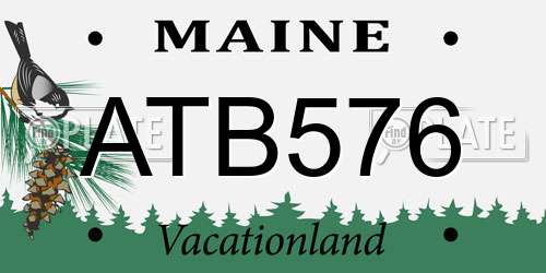 ATB576 Maine License Plate