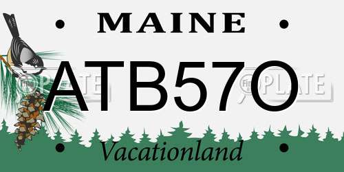 ATB57O Maine License Plate