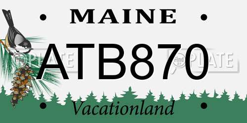 ATB870 Maine License Plate