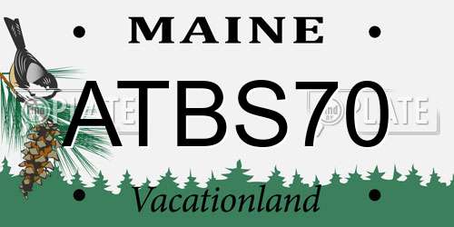 ATBS70 Maine License Plate
