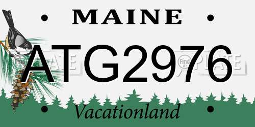 ATG2976 Maine License Plate