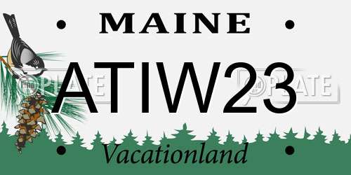 ATIW23 Maine License Plate