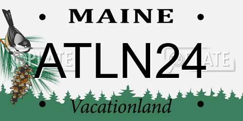ATLN24 Maine License Plate
