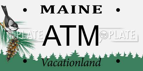 ATM Maine License Plate