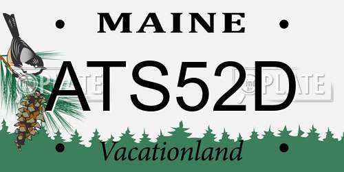 ATS52D Maine License Plate