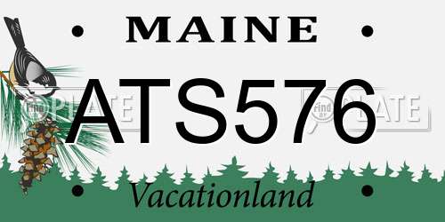 ATS576 Maine License Plate