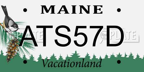 ATS57D Maine License Plate