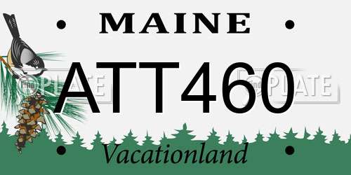 ATT460 Maine License Plate