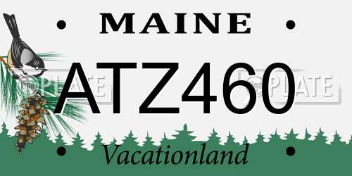 ATZ460 Maine License Plate