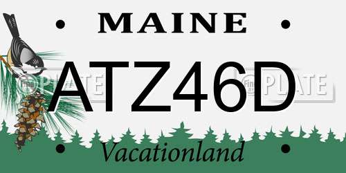 ATZ46D Maine License Plate
