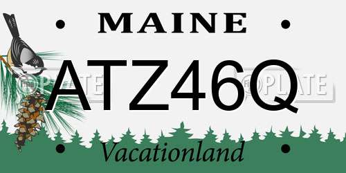 ATZ46Q Maine License Plate