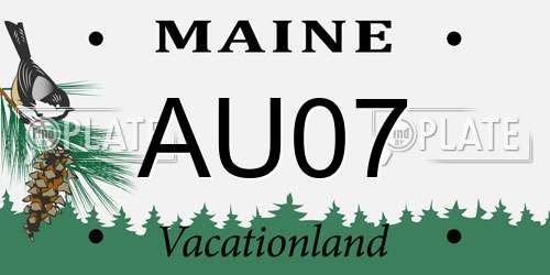 AU07 Maine License Plate