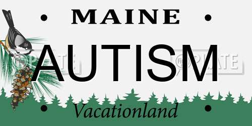 AUTISM Maine License Plate