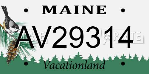 AV29314 Maine License Plate
