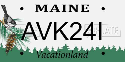 AVK24I Maine License Plate