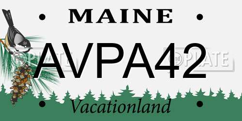 AVPA42 Maine License Plate
