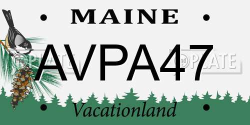 AVPA47 Maine License Plate