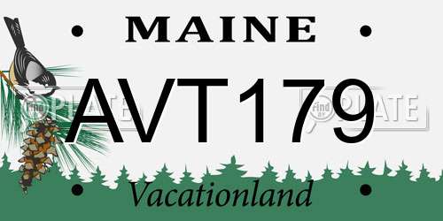 AVT179 Maine License Plate