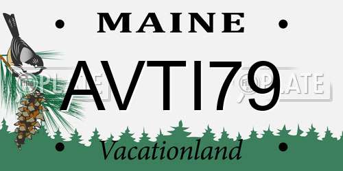AVTI79 Maine License Plate