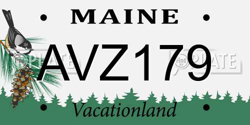 AVZ179 Maine License Plate