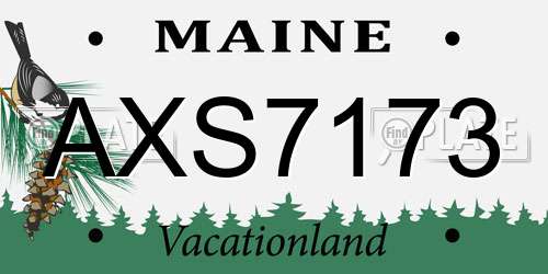 AXS7173 Maine License Plate