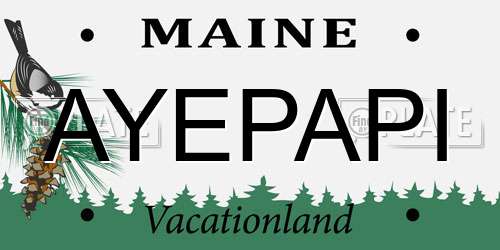 AYEPAPI Maine License Plate