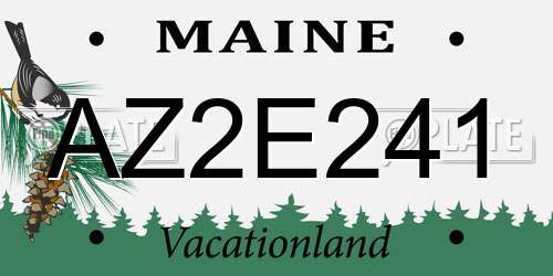 AZ2E241 Maine License Plate