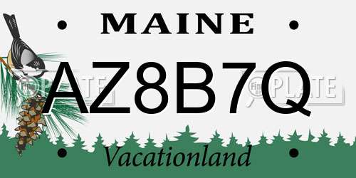 AZ8B7Q Maine License Plate