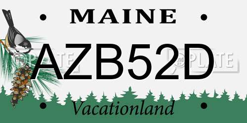 AZB52D Maine License Plate