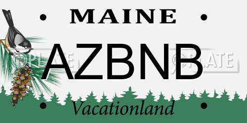 AZBNB Maine License Plate