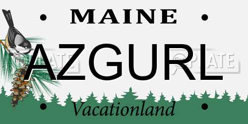 AZGURL Maine License Plate