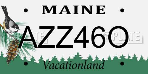 AZZ46O Maine License Plate