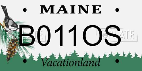 B011OS Maine License Plate