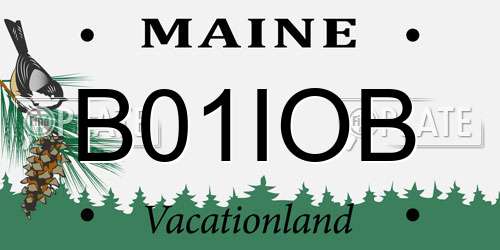 B01IOB Maine License Plate